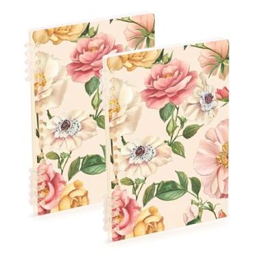 Imagem de Burbuja Cadernos com nome, papel pautado universitário A5 com 60 folhas, fichário para escritório, 2 unidades