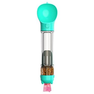 Imagem de Garrafa de Água para Animais Estimação Copo Anti-Vazamento Viagem com Cão Dispensador 4-em-1 Tigela Beber Paleta Lixo Container Comida e Caixa Sacos Portátil Cachorro Alimentação Pets Design Fácil Usa