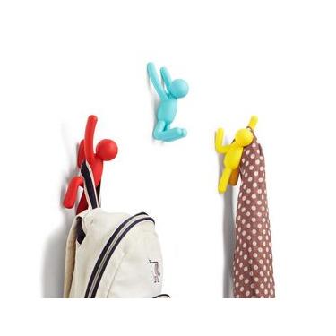 Imagem de Cabideiro de Parede Buddy Plástico 3 Peças Multicolorido Umbra