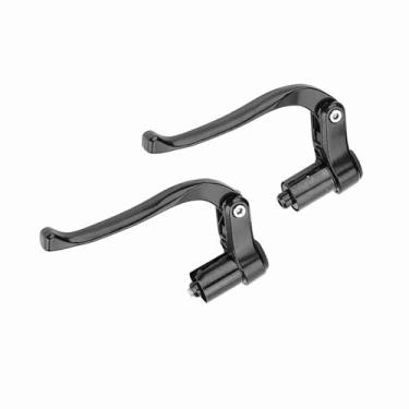Imagem de Generic Alavanca de Freio de Bicicleta, Leve, Ergonômica, para Engrenagem Fixa, Dobrável, Guiador, Entusiastas do Ciclismo, Liga de Alumínio Preta, 1 par (Preto)
