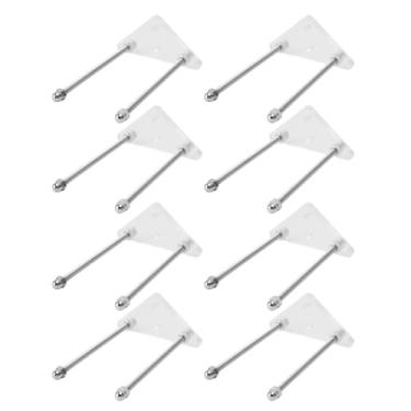 Imagem de KUIDAMOS Rack de Exibição Acrílico para Parede de Skate, Suporte de Carga Resistente para Uso Horizontal e Vertical para Entusiastas de Skate, 8 Pacotes