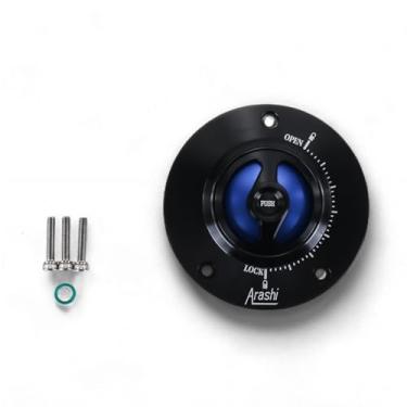 Imagem de Tampas de tanque de combustível CNC modificadas para motocicleta para KAWASAKI Z1000 Z1000SX Z800 Z750 ER6N E6RF ZZR1400 GTR1400 ZX6R ZX10R VERSYS 1000 ABS (azul)