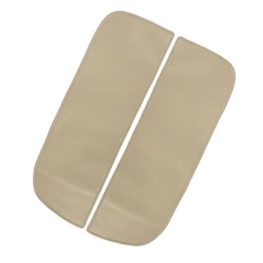 Imagem de A ABSOPRO Tampa do apoio de braço do console central do carro protetor para BMW X5 2014-2018 microfibra couro bege (conjunto de 2)