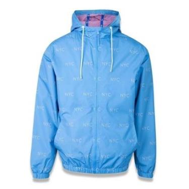 Imagem de JAQUETA CORTA VENTO WINDBREAKER NEW YORK CITY MICRO NYC SWEET WINTER AZUL NEW ERA-Masculino