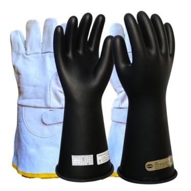 Imagem de Luva Alta Tensão Classe 00 500v 5kv Eletricista C/Cobertura (10)