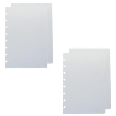 Imagem de ITSYHPRO 2 conjuntos de capas de disco à prova d'água para notebook, capa organizadora de disco júnior compatível com Circa Arc TUL e Happy Planner (júnior, Clear2)