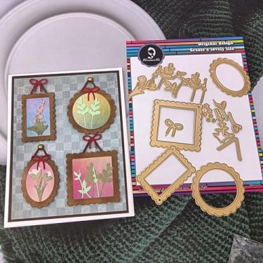 Imagem de Alinacutle 1 peça de molde de corte de metal para fazer cartões feitos à mão, álbum de recortes, presente de papel, decoração de férias, modelo feito à mão - alinacutle (recorte de moldura retrô)