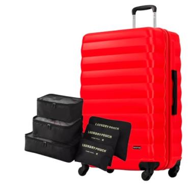 Imagem de Sestini - Malas Super Grandes 32kg p Despachar c/Kit Organizador 6 peças (Neo Vermelho)