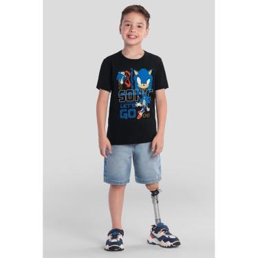 Imagem de Camiseta Infantil Menino Do Sonic Brandili-Masculino