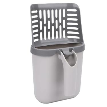 Imagem de Luocute Colher de Areia de Gato Integrada, Colher de Operação Com Uma Mão Com Lata de Lixo e Tampa de Segurança, para Limpeza de Maca de Gato e Descarte de Resíduos de Animais de