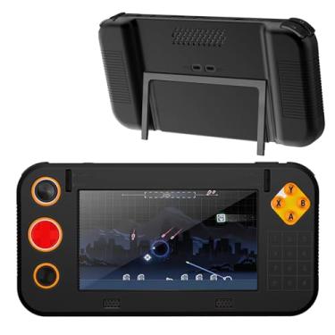 Imagem de Capa para console de jogos portátil My Arcade Atari Gamestation Go, capa protetora de silicone macio e fino para My Arcade Atari Gamestation Go, antiarranhões, à prova de choque, preta