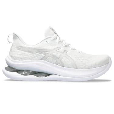 Imagem de ASICS Tênis de corrida feminino Gel-Kinsei MAX, Branco/prata pura, 40