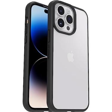 Imagem de OtterBox Capa série elegante para iPhone 14 Pro Max, à prova de choque, à prova de queda, ultrafina, capa protetora fina, testada para padrão militar, transparente/preta – embalagem não varejista