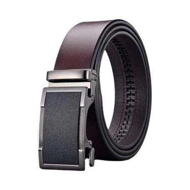 Imagem de Cinto De Couro Luxuoso Masculino Com Fivela Automática De Metal Para J