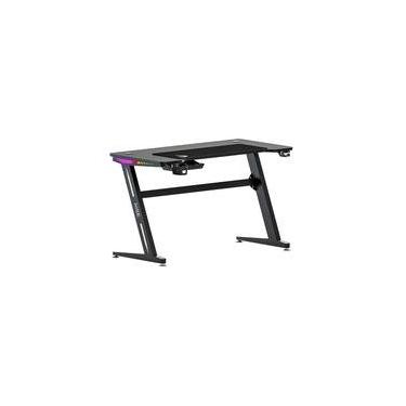 Imagem de Mesa Gamer RGB Rise Mode Desk 08, Suporte para Copos, Suporte para Headset, Preto - RM-TB-08-BK