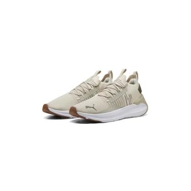 Imagem de PUMA Tênis de corrida masculino Softride Symmetry Fuzion, 25 cores primavera verão poeira do deserto/neve alpina/azeitona PUMA (01), 22.5 cm