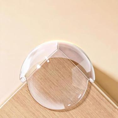 Imagem de Pacote com 12 protetores de canto para móveis para bebês e crianças, protetores de segurança adesivos acrílicos para mesas, mesas, uso doméstico