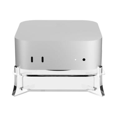 Imagem de Para suporte Mini M4/M4Pro, suporte de acrílico para mesa, acesso conveniente à base de energia, evita superaquecimento, prateleiras de armazenamento