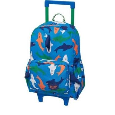 Imagem de Mochila de Carrinho Fábula Zumzum Tubarão Azul-Masculino