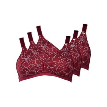 Imagem de Kit com 3 Sutiãs Sustentação Olimpo Anizete Demillus 61741 Taça B, Ver