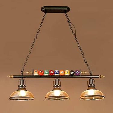 Imagem de Luminária pendente moderna E27, lustre industrial de ferro com altura ajustável para sala de jantar, salão de bilhar, restaurante, clube, bar, sala de estar e quarto.