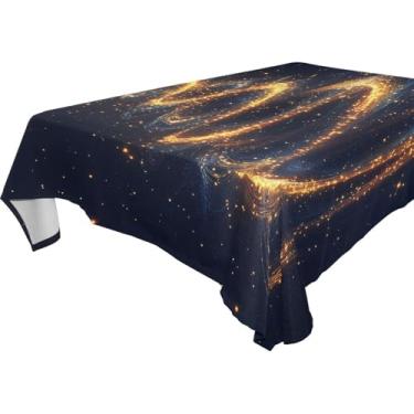 Imagem de Blueangle Toalha de mesa mágica para árvore de Natal – Toalha de mesa retangular de poliéster impermeável e resistente a manchas para ambientes internos e externos, 152 x 304 cm (700)