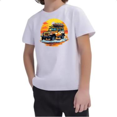 Imagem de Camiseta Infantil Aventura jeep praia sunset, 4