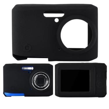 Imagem de Capa de silicone macio para câmera Kodak PIXPRO FZ45, silicone macio, antiarranhões, ajuste fino, capa protetora para viagem FZ45 (preto)