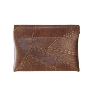 Imagem de Porta-moedas criativo – Porta-cartões compacto, bolsa de armazenamento para fone de ouvido e bolsa de joias, organizador portátil de viagem, Marrom