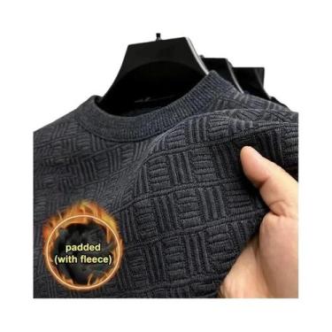 Imagem de Suéter Pullover 100% Lã Merino Pura Para Homens E Mulheres, Gola Redon