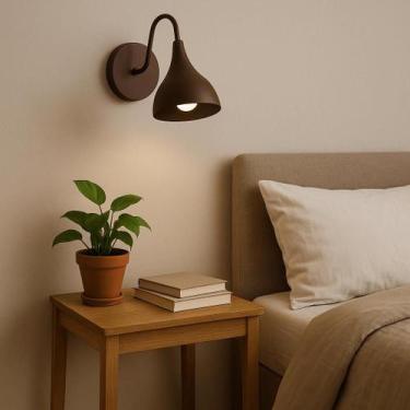 Imagem de Arandela de Parede Joana com Cúpula Fixa em Alumínio e Ferro - lumim, 