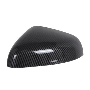 Imagem de Capa De Espelho Lateral Do Carro Padrão De Fibra De Carbono/Asa Preta Brilhante Capa De Visão Traseira Compatível Com Ford Fiesta Mk8 2018-2023(Left Carbon Fiber)