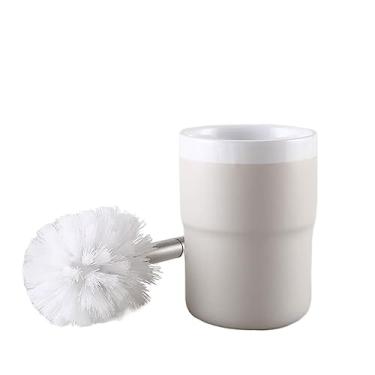 Imagem de Escova de vaso sanitário, suporte de escova de vaso sanitário de cerâmica, conjunto de escovas de vaso sanitário, escova de limpeza de cabo longo, esfregão de vaso sanitário