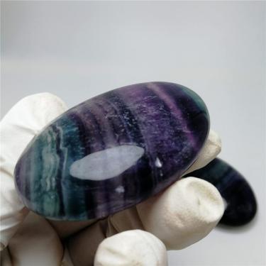 Imagem de FFIME Pedras preciosas de quartzo natural ornamentos de cristal arco-íris fluorita pedras minerais decoração de mesa para casa 1 peça