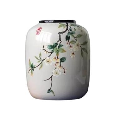 Imagem de Vaso chinês criativo simples vaso de cerâmica sala de estar varanda flor arte transferência de água presente ornamentos de flores vasos de flores (A)