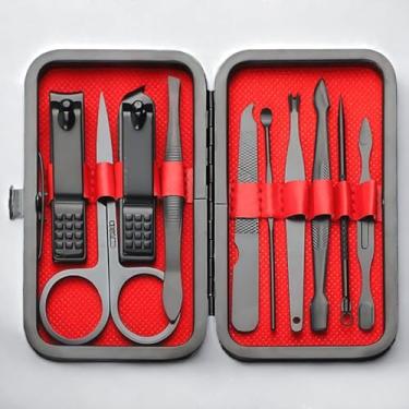 Imagem de Conjunto de cortadores de unha, conjunto profissional de manicure e kit de pedicure com estojo de viagem, material de meia e presente de Natal para homens e mulheres