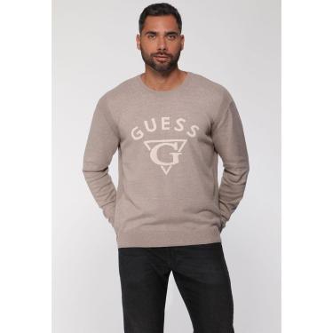 Imagem de Blusa de Tricot Guess Triangulo G Bege Tricot Guess Triangulo G Bege-Masculino