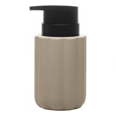 Imagem de Porta Sabonete Líquido Soft Touch Pilares 300ml Nude Cerâmica - 61810 