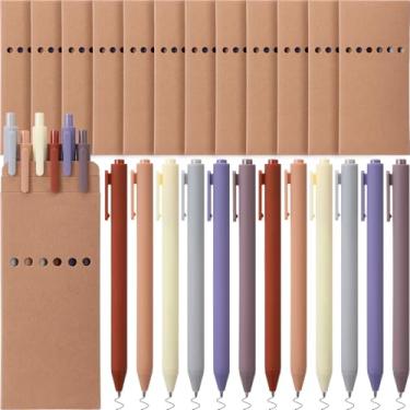 Imagem de Maitys 144 canetas de gel pretas a granel, 24 caixas, pacote mini sem derramamento, canetas retráteis de ponta fina de 0,5 mm para diário e esboços, presentes cristãos, escola, negócios, material de