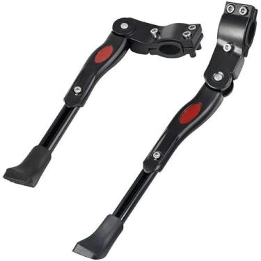 Imagem de Suporte de bicicleta ajustável Suporte de estacionamento Suporte lateral de bicicleta Suporte para mountain bike de 22 24 26 polegadas