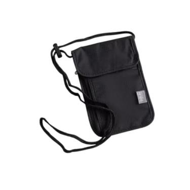 Imagem de Organizador de documentos à prova d'água para passaporte de viagem, com alça ajustável para viagens, uso diário, Preto