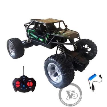 Imagem de Carrinho de Controle Remoto 4x4 Recarregável Anda Na Terra Jeep Off Ro