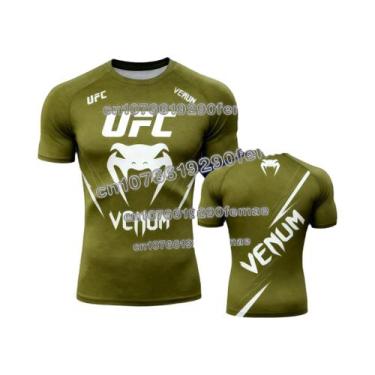 Imagem de Camiseta Masculina UFC Estampada Em 3D Manga Curta Gola Redonda Esport