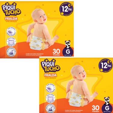 Imagem de Kit 2 PCT Fralda Descartável Pequerrucho Mega Todos os tamanhos, G