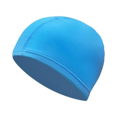 Imagem de Lljsszr Touca de Natação Unissex em Tecido Leve de Poliéster para Natação em Piscina, Ajuste Sem Aperto, Mantém O Cabelo Limpo, Adequada para Adultos, Ideal P, Lago Azul