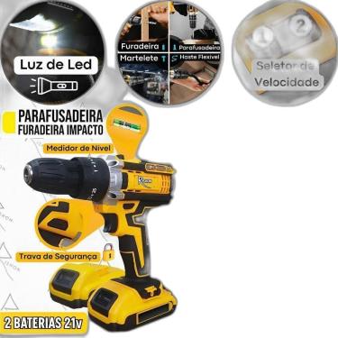 Imagem de Parafusadeira E Furadeira Rishon 21V-Max Maleta