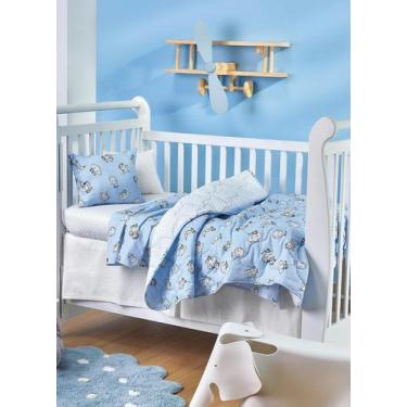 Imagem de Jogo de Cama Berço 04 peças Tekinha Baby Ninar Menino - Teka