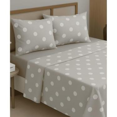 Imagem de Jogo De Lençol Casal Padrão 400 Fios 4 Peças - Com Elástico Estampados - Toque Acetinado Extra Macio(Estampa 33)