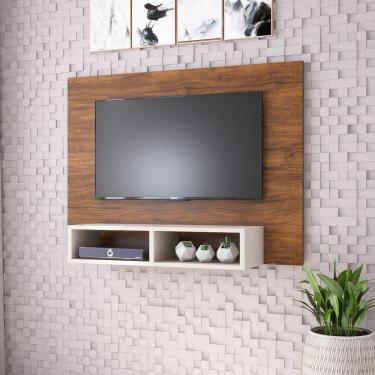 Imagem de Painel Viero para TV até 42 Polegadas Jazz Imbuia/Off White com Nicho 20574