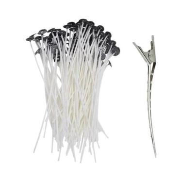 Imagem de Conjunto De 103 Pavios De Algodão Encerado Para Velas Com Suporte, Sup